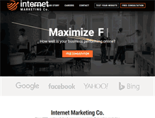 Tablet Screenshot of internetmarketingco.com